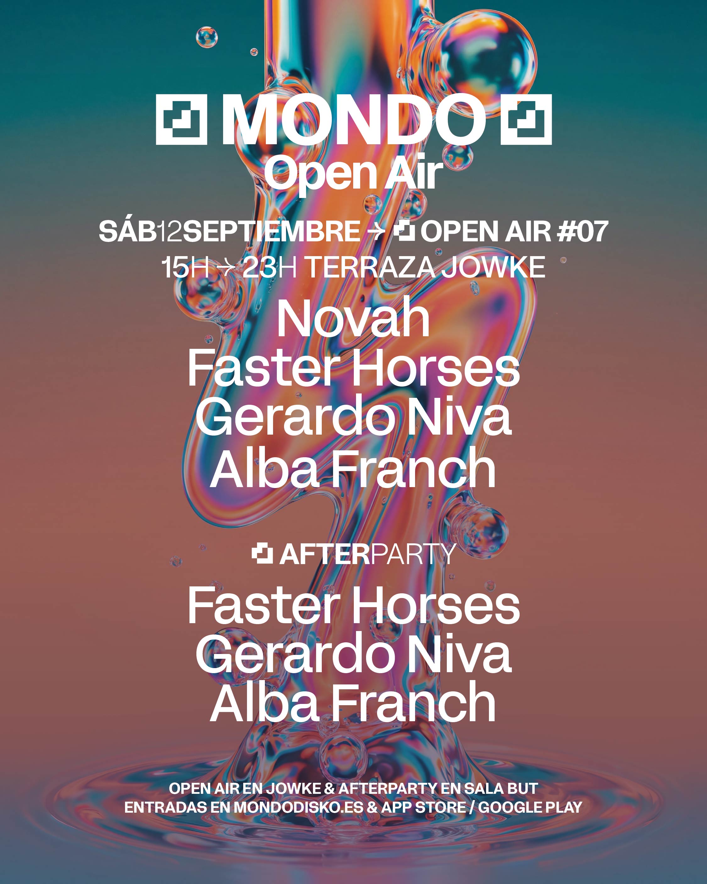 MONDO OPEN AIR #07 : NOVAH / FASTER HORSES / GERARDO NIVA / ALBA FRANCH