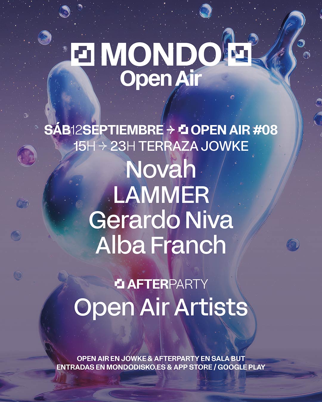 MONDO OPEN AIR #07 : NOVAH / LAMMER / GERARDO NIVA / ALBA FRANCH