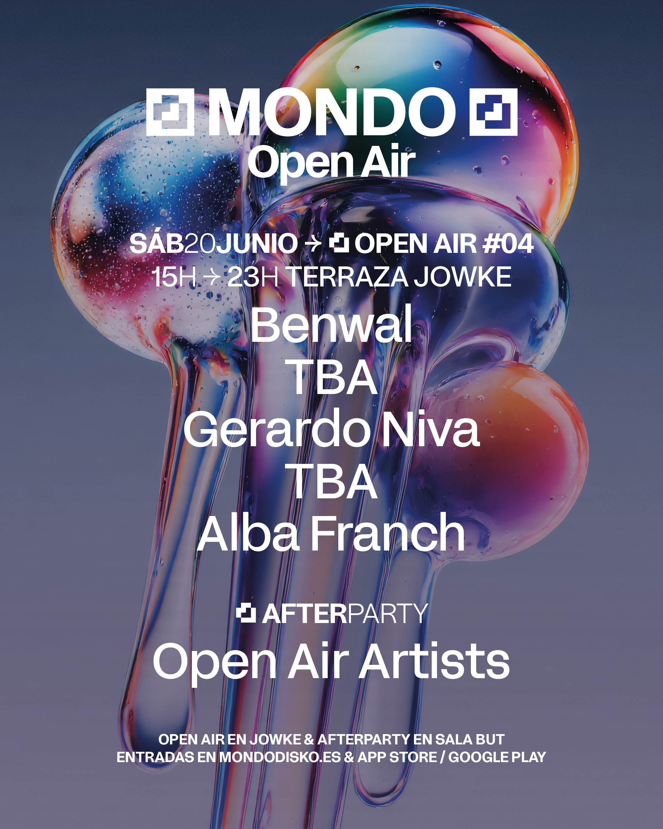 MONDO OPEN AIR #04 : BENWAL / TBA / GERARDO NIVA / TBA / ALBA FRANCH