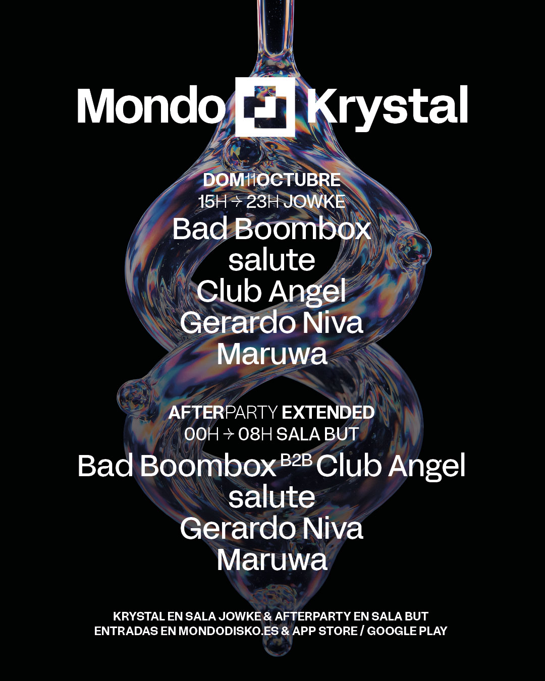 MONDO KRYSTAL: BAD BOOMBOX / SALUTE / CLUB ANGEL / GERARDO NIVA / MARUWA
