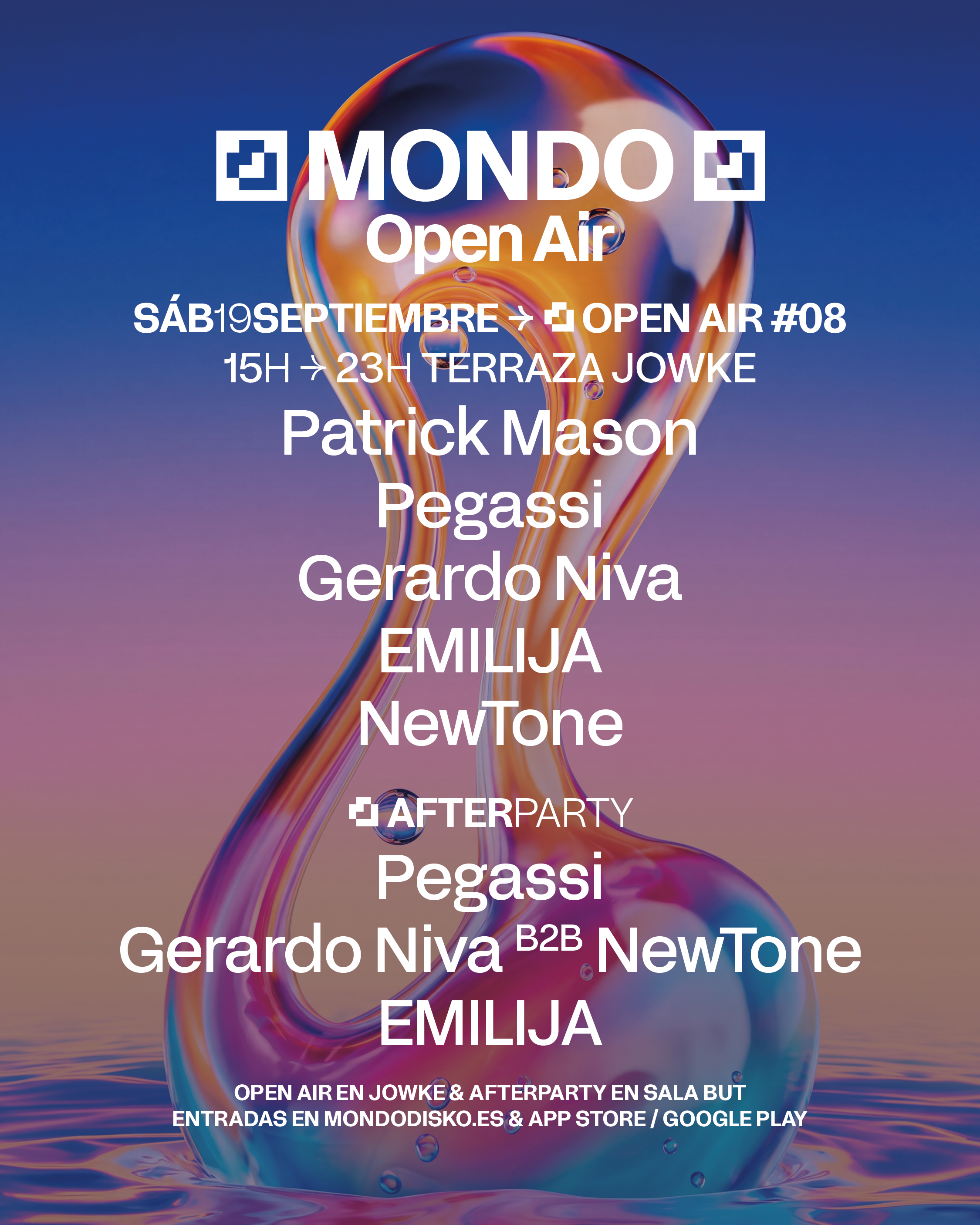 MONDO OPEN AIR #08 : PATRICK MASON / PEGASSI / GERARDO NIVA / EMILIJA / NEWTONE