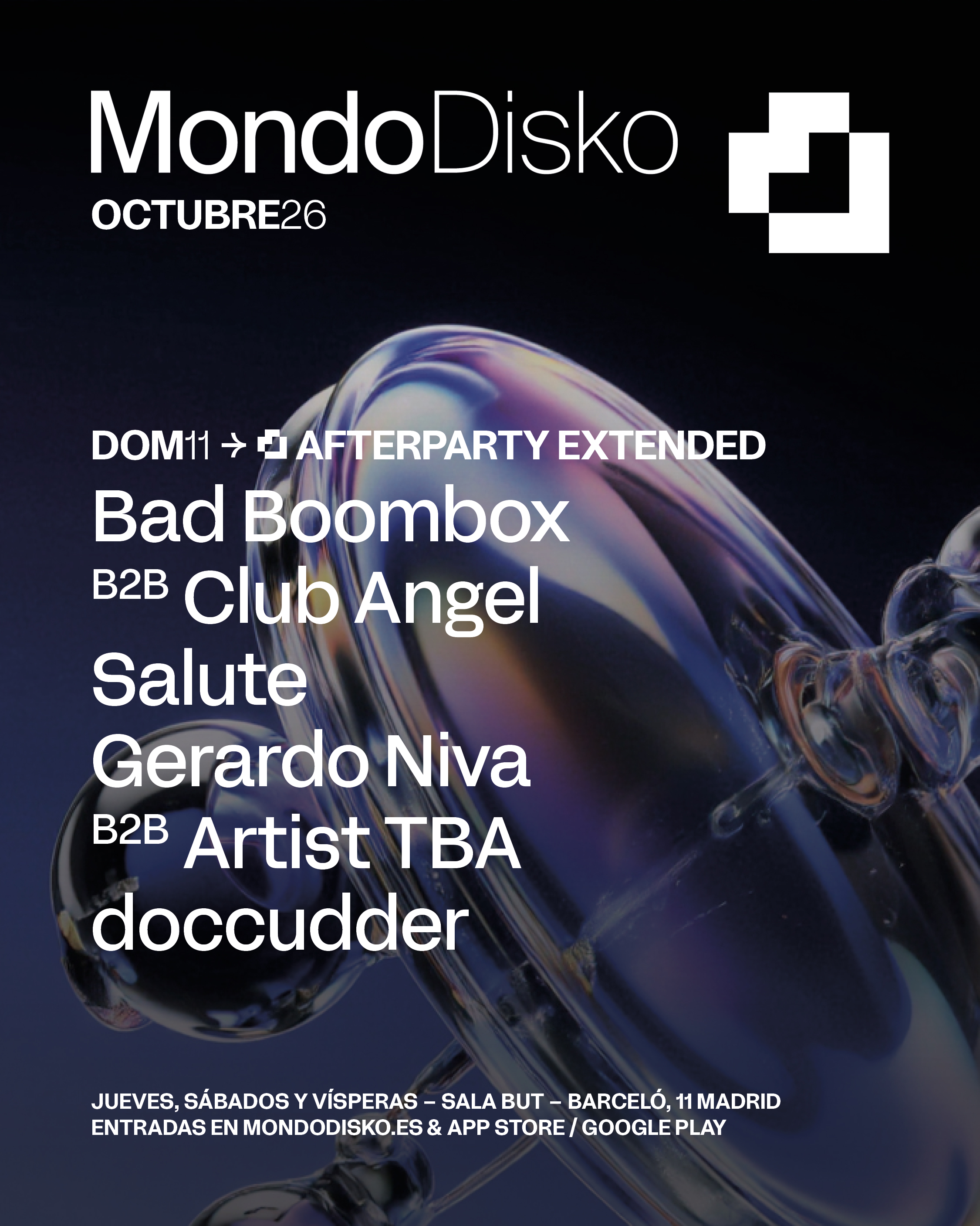 AFTERPARTY EXTENDED: BAD BOOMBOX B2B CLUB ANGEL / SALUTE / GERARDO NIVA B2B ARTIST TBA / DOCCUDDER