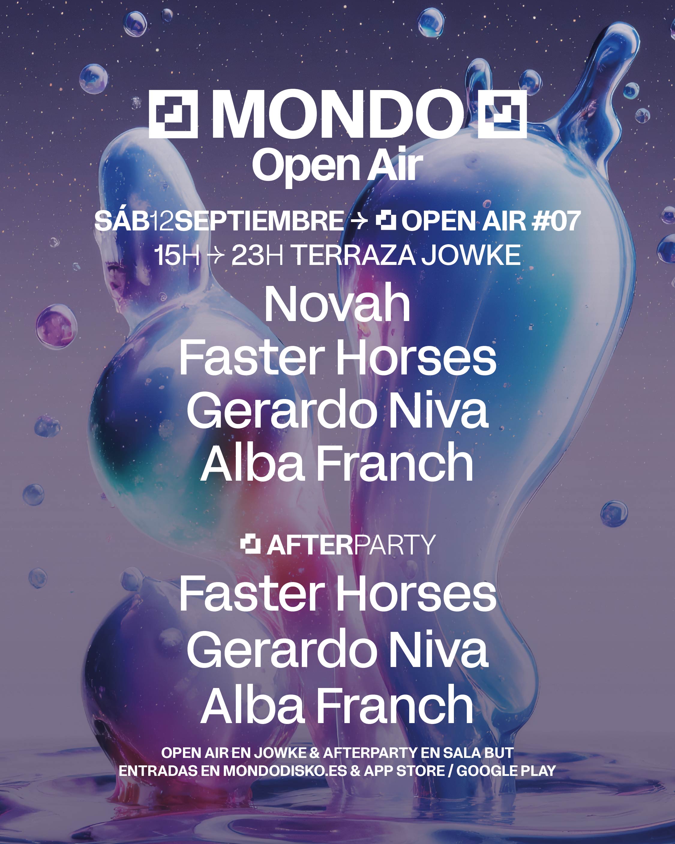 MONDO OPEN AIR #07 : NOVAH / FASTER HORSES / GERARDO NIVA / ALBA FRANCH
