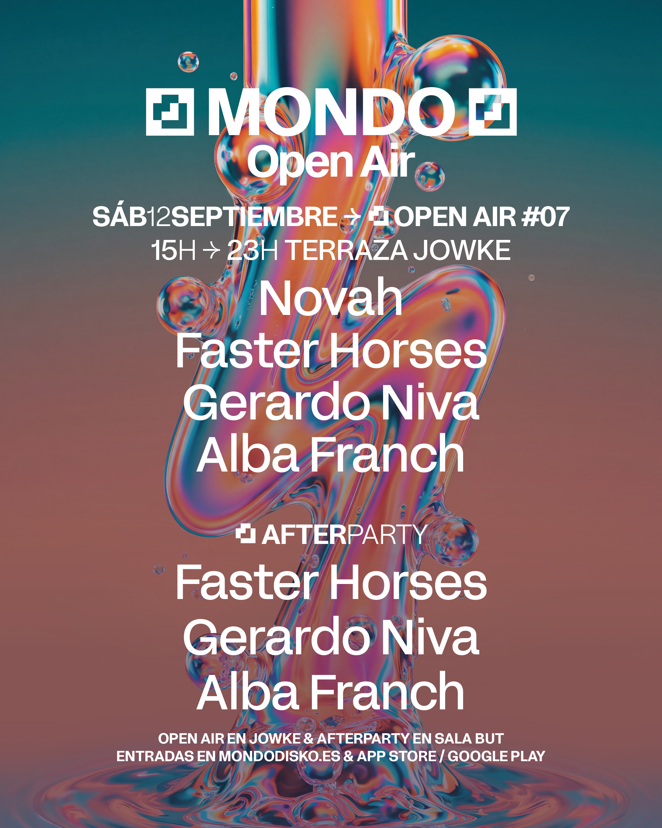 MONDO OPEN AIR #07 : NOVAH / FASTER HORSES / GERARDO NIVA / ALBA FRANCH