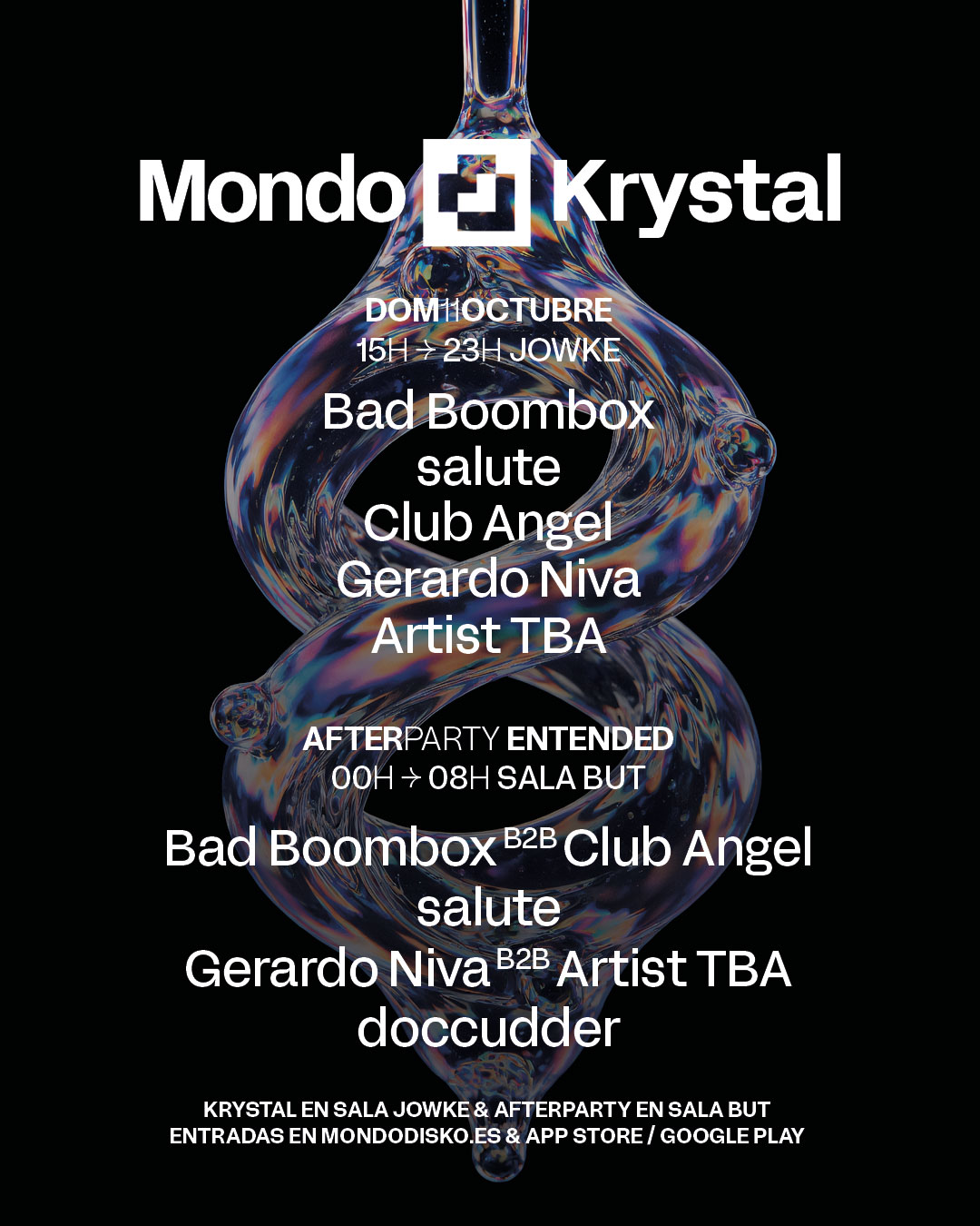 MONDO KRYSTAL: BAD BOOMBOX / SALUTE / CLUB ANGEL / GERARDO NIVA / ARTIST TBA
