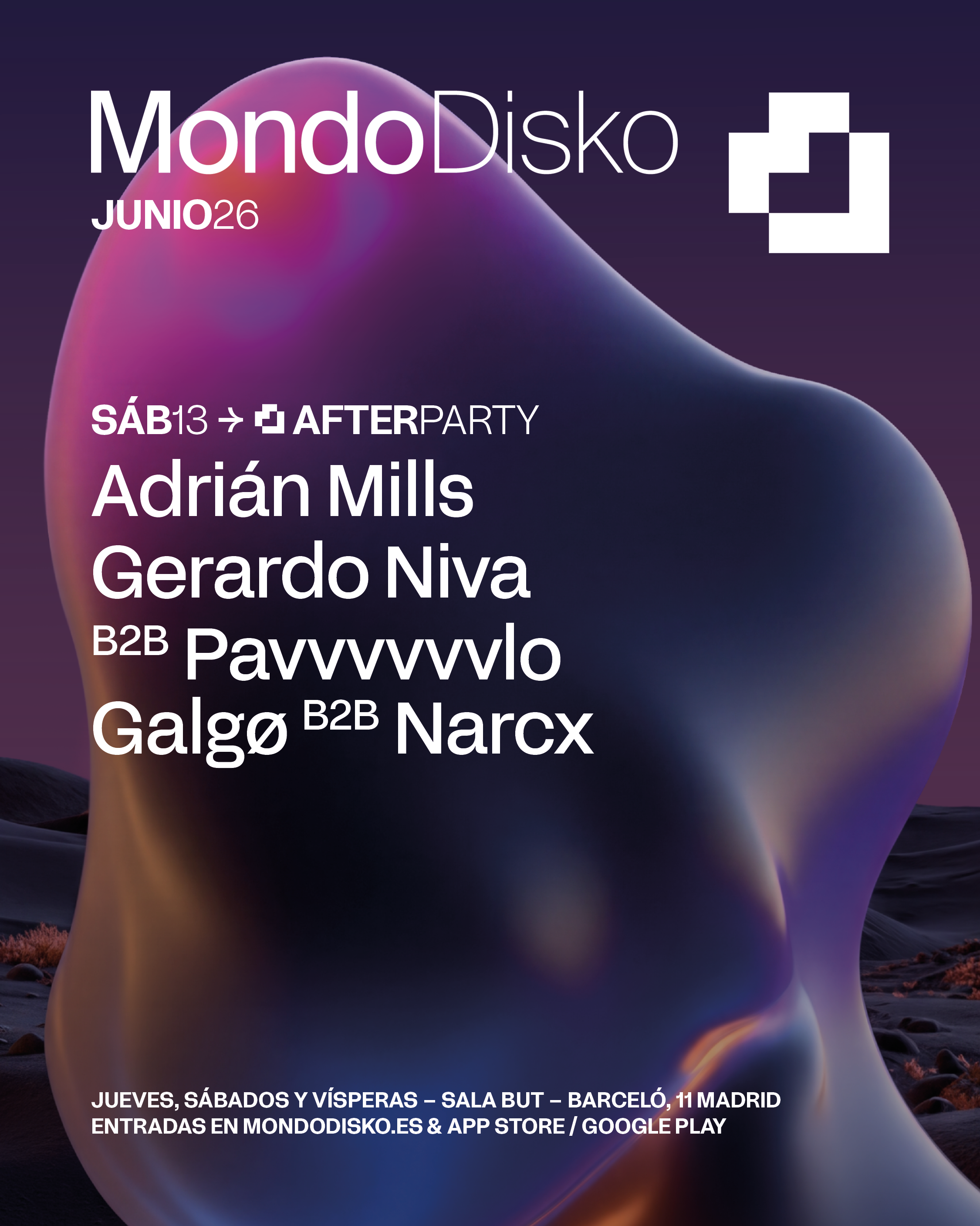 AFTERPARTY: ADRIÁN MILLS / GERARDO NIVA B2B PAVVVVVVLO / GALGØ B2B NARCX