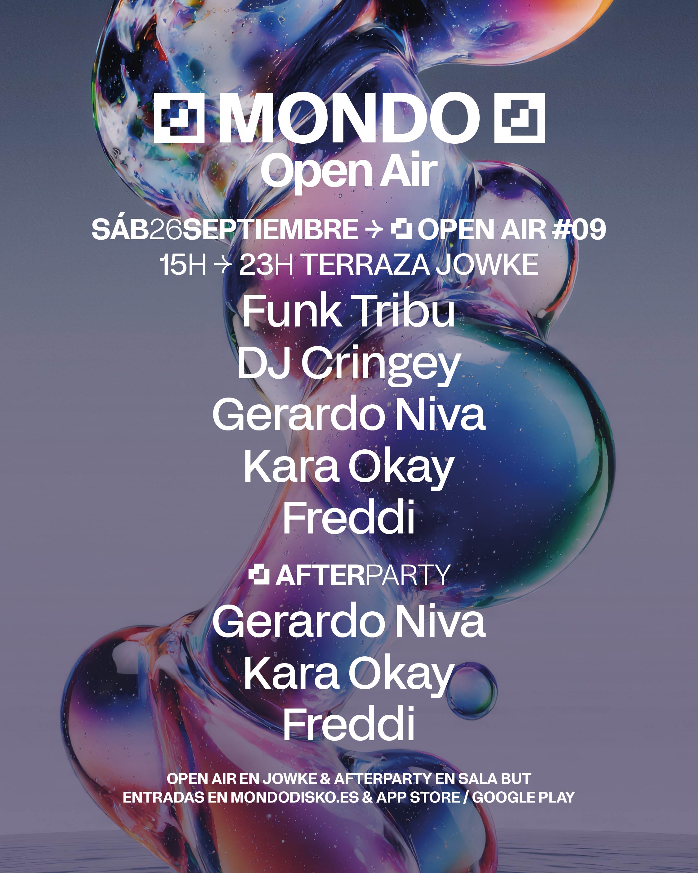 MONDO OPEN AIR #9 : FUNK TRIBU / DJ CRINGEY / GERARDO NIVA / KARA OKAY / FREDDI